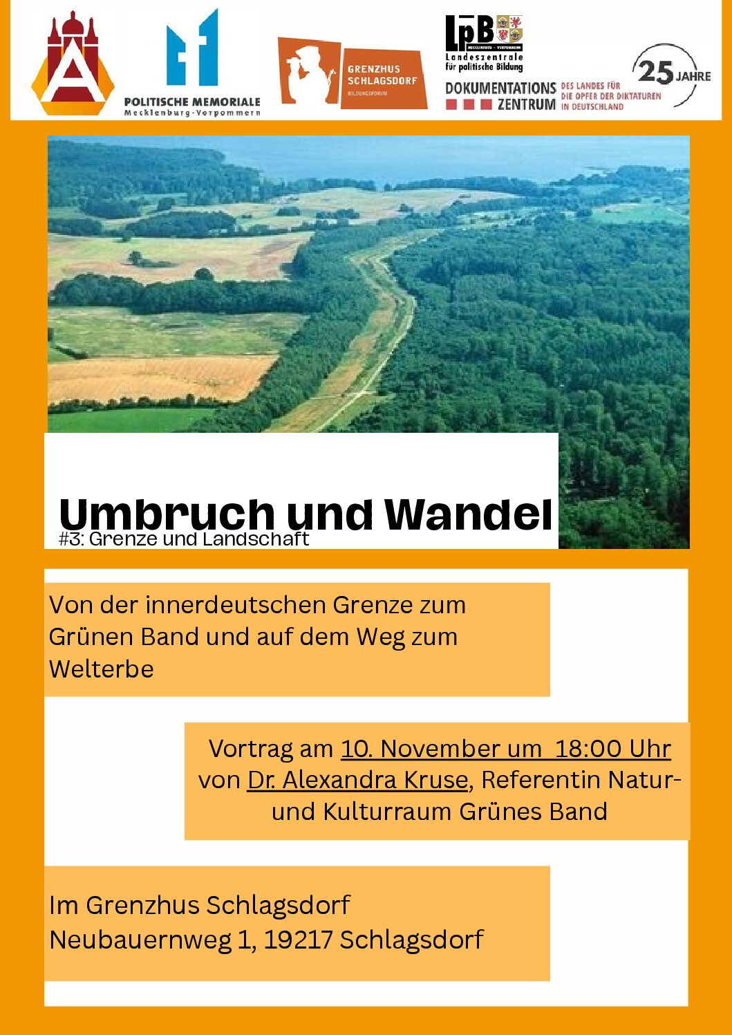 Veranstaltungsreihe "Umbruch und Wandel - Transformationsprozesse und -erfahrungen in M-V nach dem Ende der DDR"